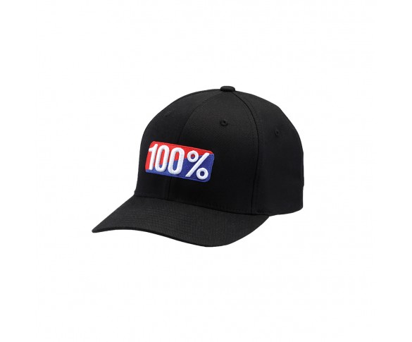 100%, CLASSIC Flexfit Cap, VUXEN, S M, SVART