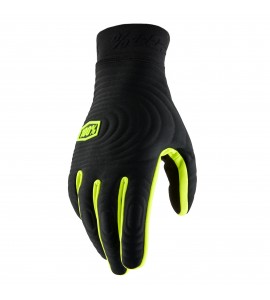 100%, BRISKER XTREME Handskar Black/Fluo Yellow, VUXEN, L